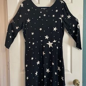 Gap black dress with white stars size 12 NWT
